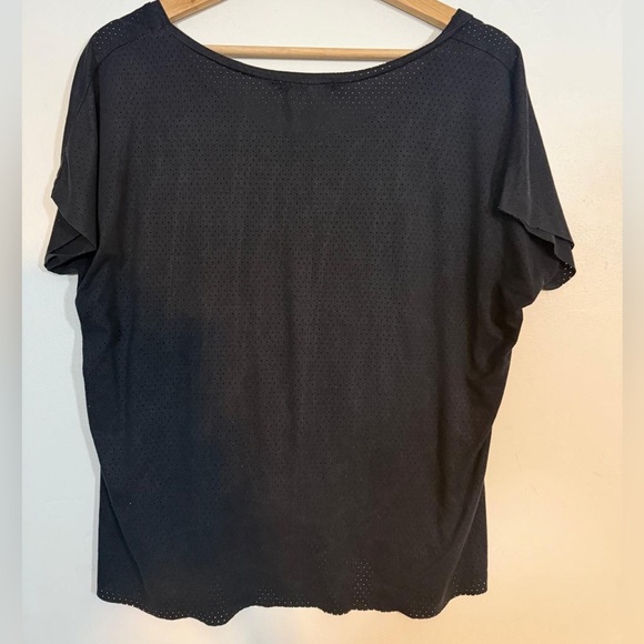 Antistar Black Perforated Mesh Short Sleeve Top - Size L - Picture 3 of 6